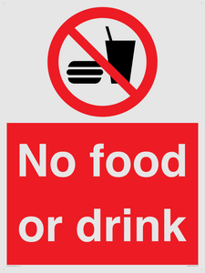 No food or drink